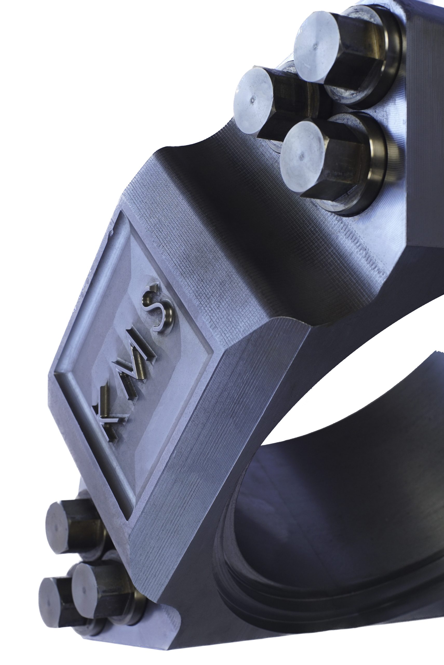 KMS endüstriyel şaftının hassas işlenmiş metal flanş detayı